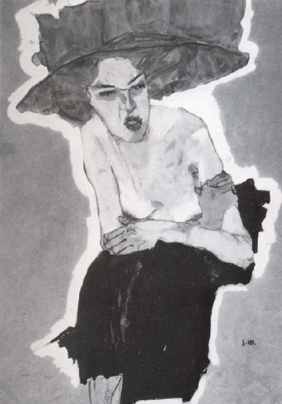 Egon Schiele Mischievous woman Germany oil painting art